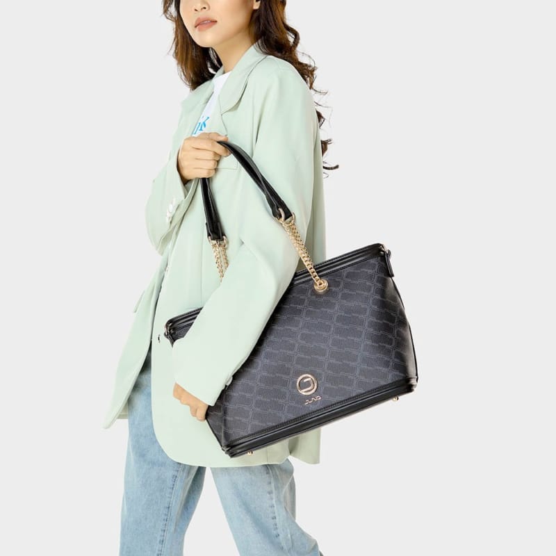 Túi xách lớn họa tiết monogram - Hình ảnh 4